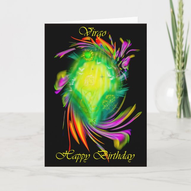 Happy Birthday Virgo - Jungfrau Karte (Vorderseite)