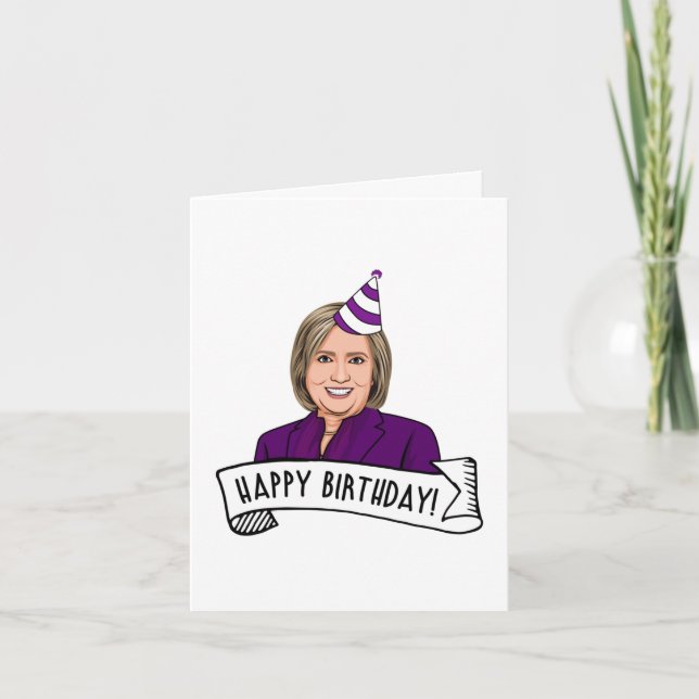 Happy Birthday von Hillary Clinton Karte (Vorderseite)
