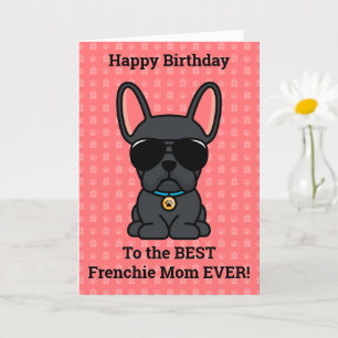 Happy Birthday von Hund Black French Bulldog Karte