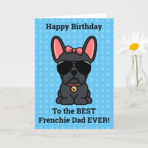 Happy Birthday von Hund Black French Bulldog Karte