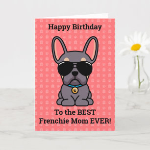 Happy Birthday von Hund Lilac Tan French Bulldog Karte