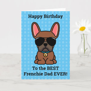 Happy Birthday von Hund Red Fawn Französischer Bul Karte