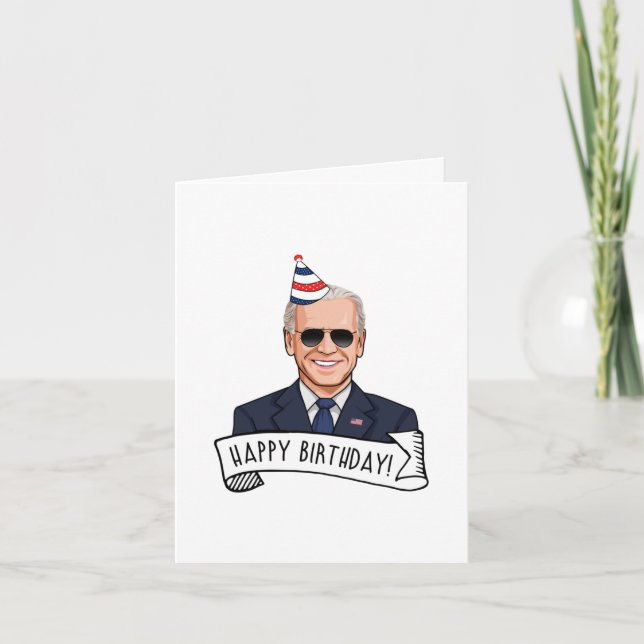 Happy Birthday von Joe Biden Karte (Vorderseite)