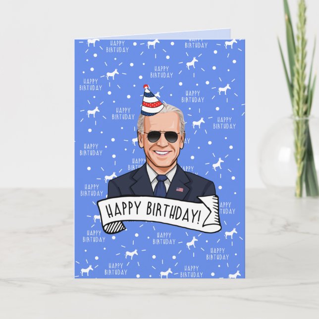 Happy Birthday von Joe Biden Karte (Vorderseite)