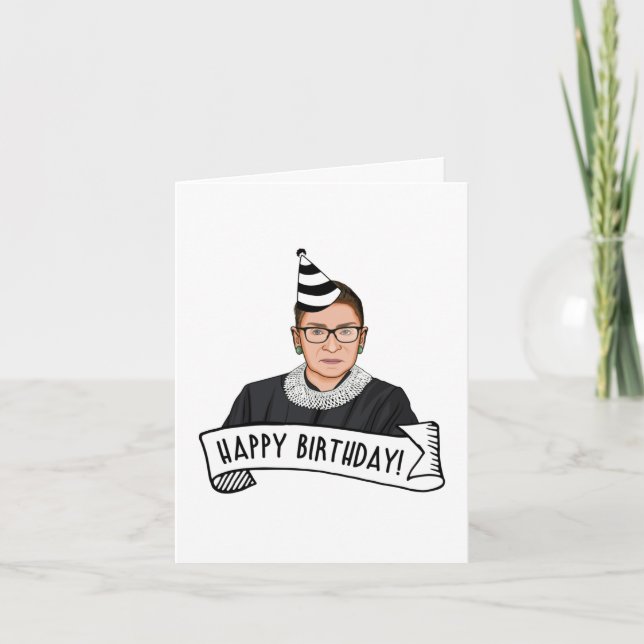 Happy Birthday von Ruth Bader Ginsburg Karte (Vorderseite)