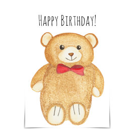 "Happy Birthday" Wähle eine farbige Bärenarmkarte Karte