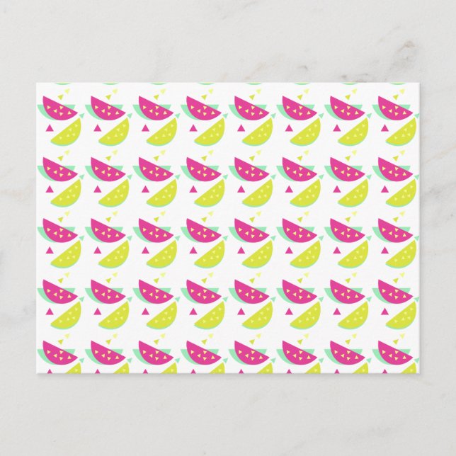 Happy Birthday Watermelon Lemonade Postkarte (Vorderseite)