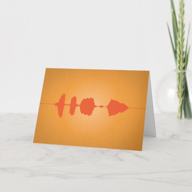 Happy Birthday Waveform Folding Card 3 Karte (Vorderseite)