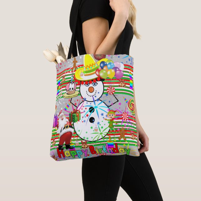 Happy Birthday Weihnachten Frauen Tragetaschen Tasche (Von Nahem)