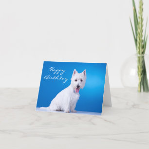 Happy Birthday West Highland Terrier Note Karte