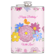 Happy Birthday Wild Blume Garden Birds Muster