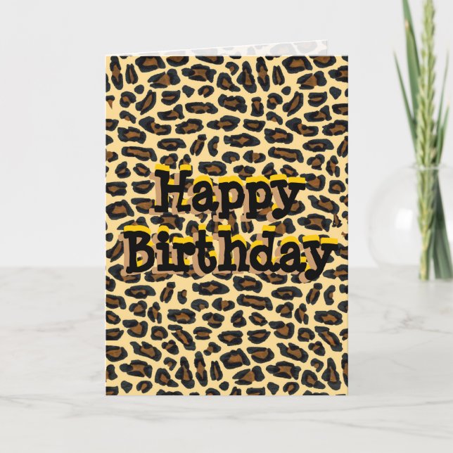 Happy Birthday Wild Man Karte (Vorderseite)