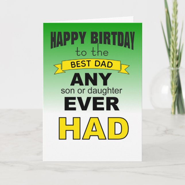 Happy birthday wish to dad karte (Vorderseite)