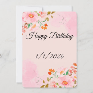 Happy Birthday Wishes Card Feiertagskarte