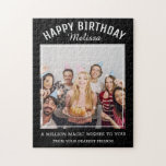 Happy Birthday Wishes Foto<br><div class="desc">Ein einziges Foto von Puzzle for the birthday girl personalized with a special foto and birthday wishes.</div>