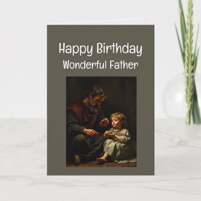Happy Birthday Wonderful Vater Karte (Vorderseite)
