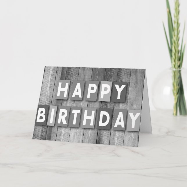 Happy Birthday Word Cloud Card Karte (Vorderseite)