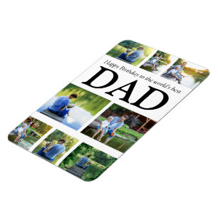 Happy Birthday World's Best Vater 8 Foto Magnet
