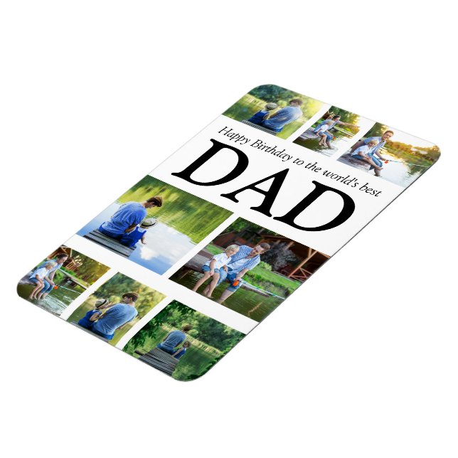 Happy Birthday World's Best Vater 8 Foto Magnet (Linke Seite)