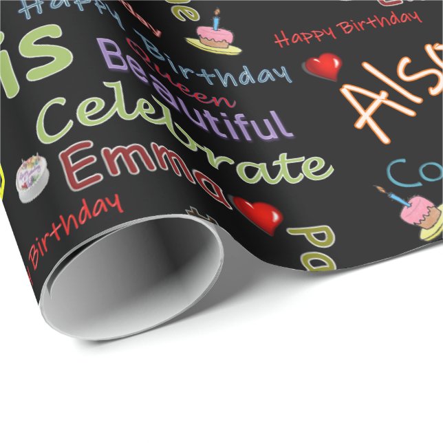 Happy Birthday Wrapping Paper Emma Geschenkpapier (Rolleneckpunkt)