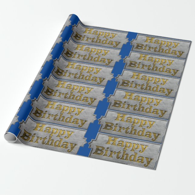 Happy Birthday Wrapping Paper Geschenkpapier (Ungerollt)