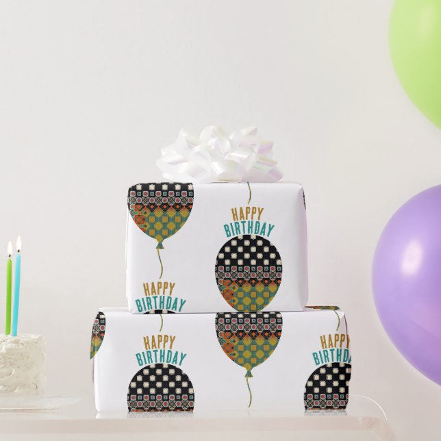 Happy Birthday Wrapping Paper Geschenkpapier (Partygeschenke)