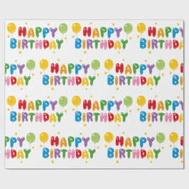 Happy Birthday Wrapping Paper Geschenkpapier