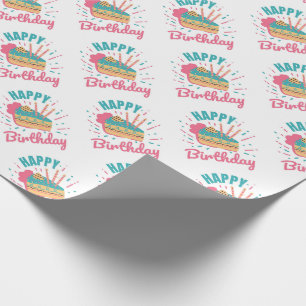 Happy Birthday Wrapping Paper Geschenkpapier