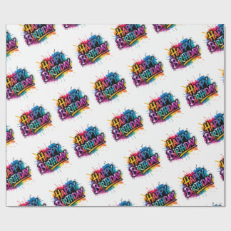 Happy Birthday Wrapping Paper printable Geschenkpapier