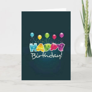Happy Birthday wünscht Balloons Karte