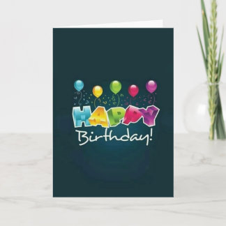 Happy Birthday wünscht Balloons Karte