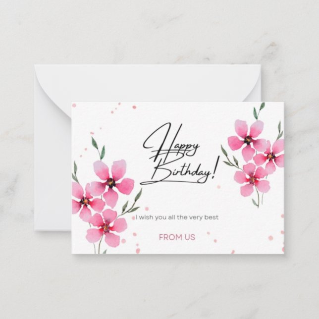 Happy Birthday wünscht Design für eine Karte (Vorderseite)