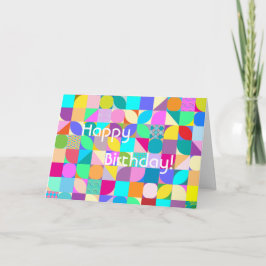 Happy Birthday wünscht Geometric Modern Art Card Karte