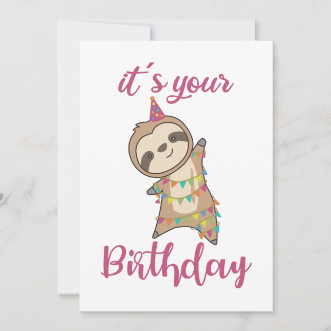 Happy Birthday wünscht Ihnen die Niedliche erwachs Einladung (Vorderseite)