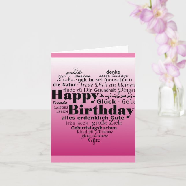 Happy Birthday wünscht Karte (Orchidee)