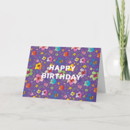 Happy Birthday wünscht moderne Blumenkarte Karte