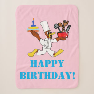 Happy Birthday wünscht Pink Fleece Blanket Sherpadecke
