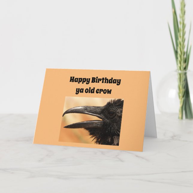 Happy Birthday ya old crow card Karte (Vorderseite)