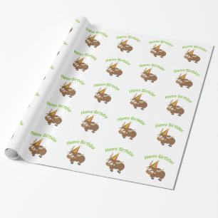 Happy Birthday Yak Geschenkpapier
