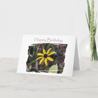 Happy Birthday Yellow Blume for Friend Karte