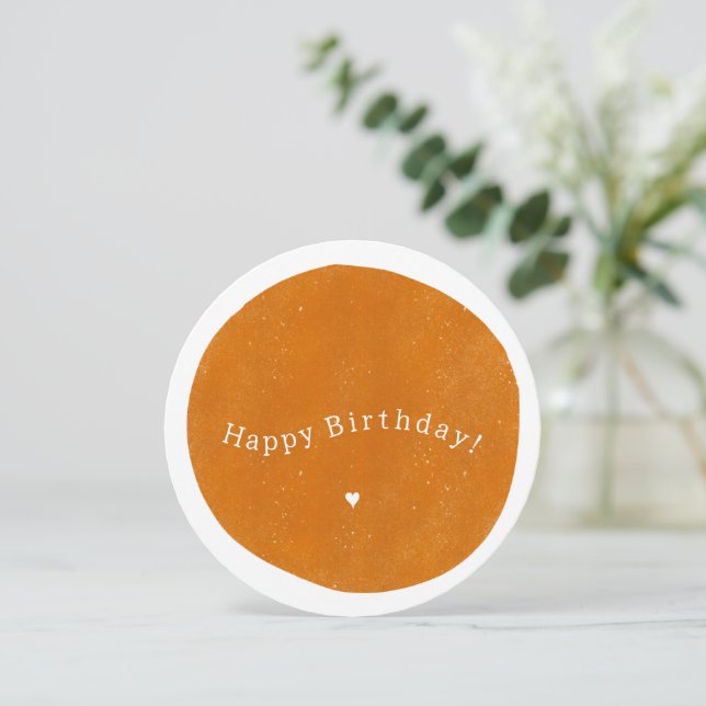 Happy Birthday Yellow Card Einladung (Stehend Vorderseite)