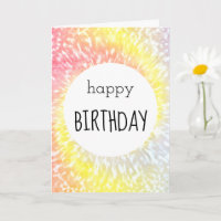 Happy Birthday Yellow Orange Gefärbte Krawatte Hip