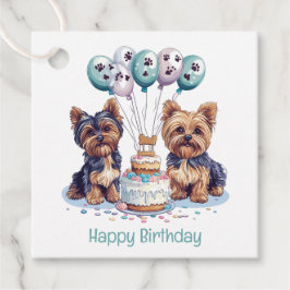 Happy Birthday Yorkie Dog Geschenkanhänger