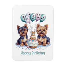 Happy Birthday Yorkie Dog Magnet