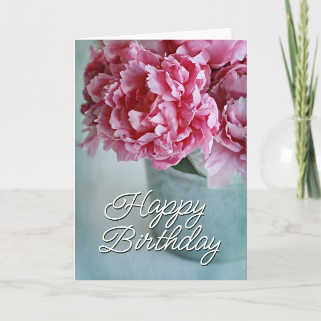 Happy Birthday | Zapfen in der Tabelle Karte (Vorderseite)