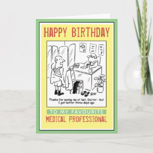 Happy Birthday zu einem medizinischen Beruflich Karte
