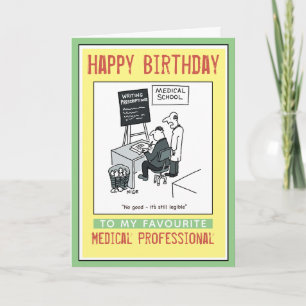 Happy Birthday zu einem medizinischen Beruflich Karte