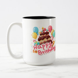 Happy Birthday Zweifarbige Tasse