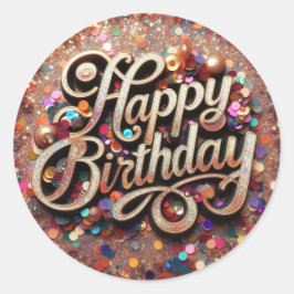 Happy Birthdayirthday Glittere Sticker