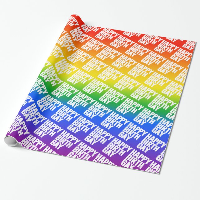 Happy Birthgay Geschenkpapier (Ungerollt)